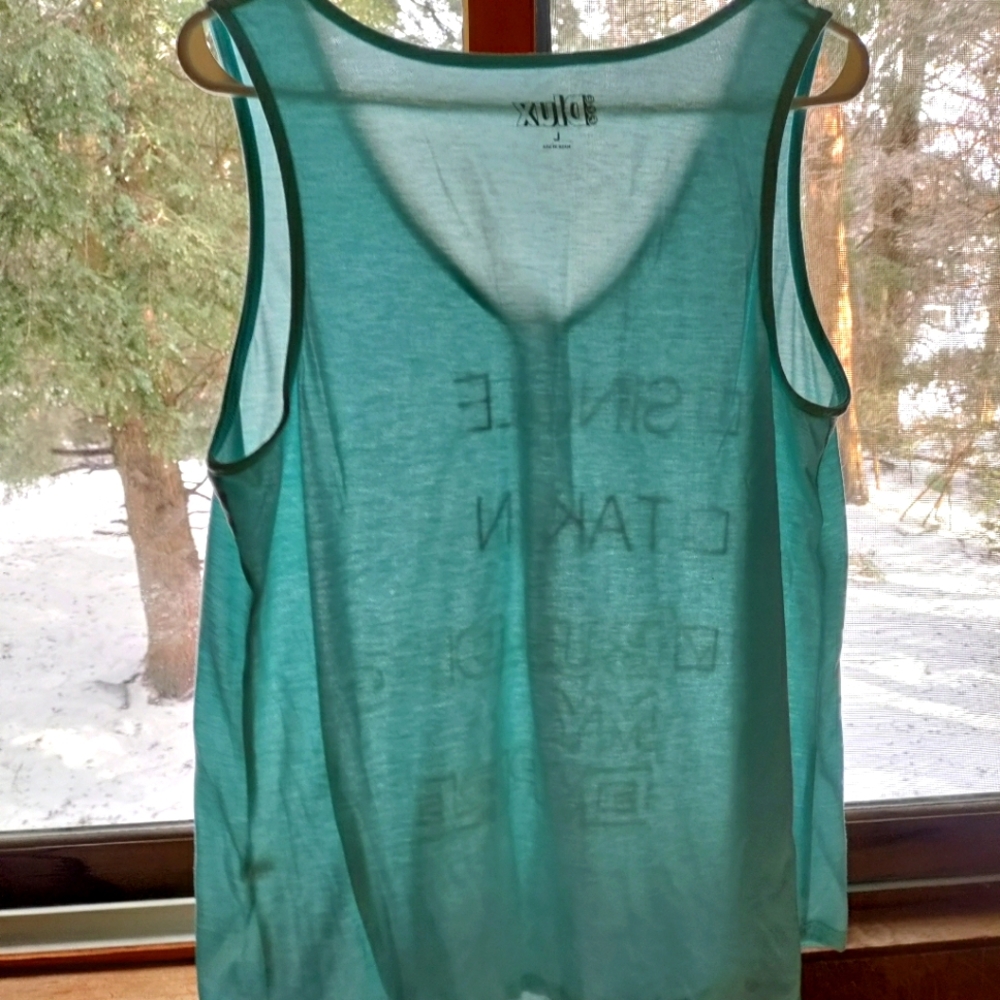 A top of turquoise, blue hue! Size: Large  Brand: DLUX